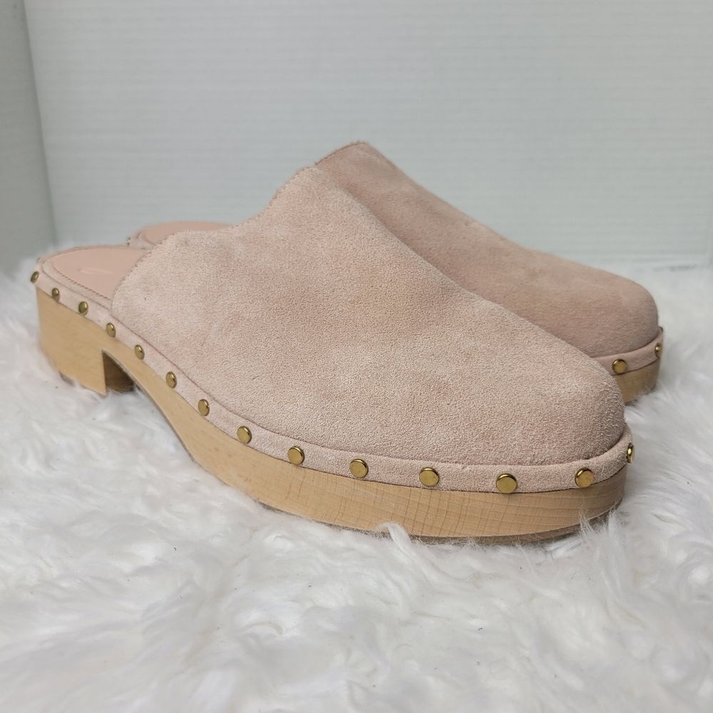J.Crew Dakota Women's Studded Clogs Size 11 Mauve Blush BJ797 Shoes Like New - Picture 1 of 11